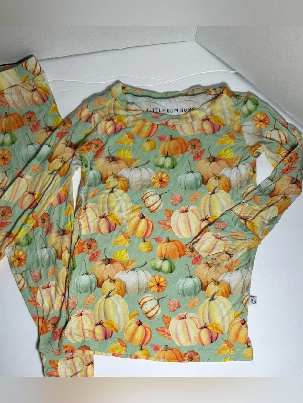 Little Bum Bums Pumpkin Print Long Sleeve Bamboo Pajamas Unisex